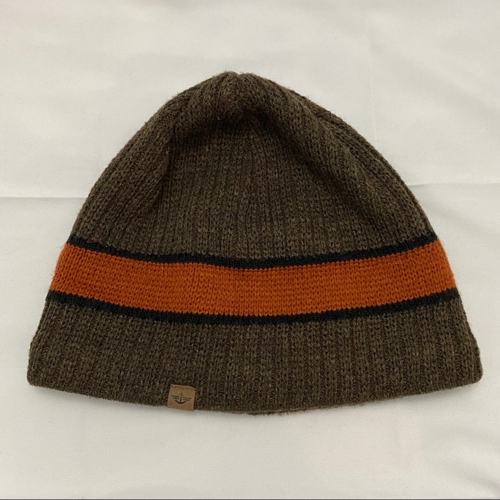 Dockers Brown, Black, and Orange Winter Beanie